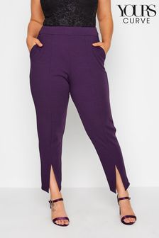 Yours Curve Purple Limited Split Front Trouser (R74445) | €19