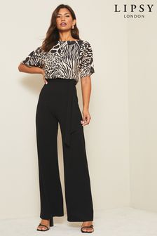 Lipsy Animal Petite Blouson 2 in 1 Jumpsuit (R74552) | €21