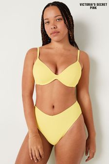 Victoria's Secret PINK Yellow Tulip High Waisted Crinkle Bikini Bottom (R74867) | €22.50