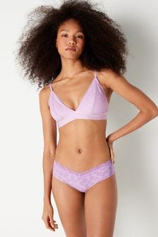 Victoria's Secret PINK Misty Lilac Floral Purple No Show Cheeky Knickers (R74940) | kr160