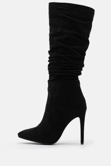 Bottes Raid hautes froncées à talon aiguille