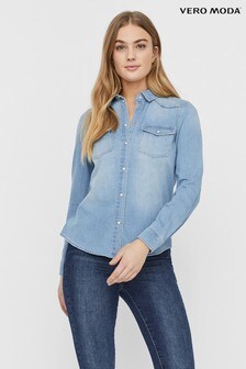 חולצת ג'ינס בגזרה צרה של Vero Moda  (R77819) | ‏130 ₪