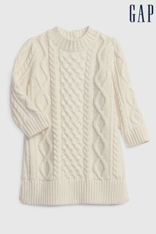 Gap Cream Cable Knit Sweater Dress (R78322) | CHF 24
