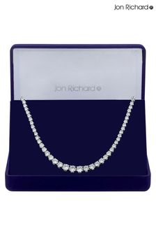 Jon Richard Silver Cubic Zirconia Graduated Tennis Necklace in a Gift Box (R78930) | 94 €