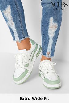 Yours Curve Green Extra-Wide Fit Colour Block Trainer (R79139) | 44 €