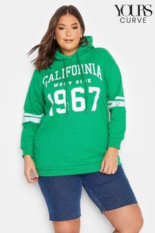 Yours Curve Green Varsity California Sweatshirt (R79160) | $59