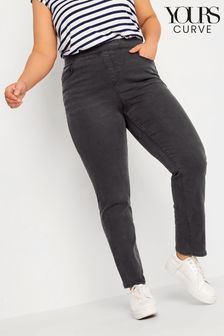 Yours Curve Black Low Rise Jeggings (R80201) | CA$68