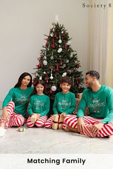 Society 8 Green Elf Matching Family Elf Christmas PJ Set (R80390) | €41