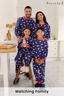 Ensemble de pyjama de Noël bonhomme de neige Society 8 Family assorti (R80404) | €31
