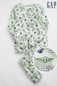 Set de pijamale cu bluză cu Star Wars Mânecă lungă Gap Grogu și The Mandalorian (R80599) | 149 LEI