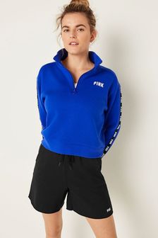 Victoria's Secret PINK Blue Oar Zip Up Long Sleeve Crop Sweatshirt (R80730) | kr660