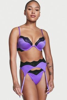 Victoria's Secret Luscious Lavender Purple Lace Trim Suspenders (R80733) | €35
