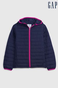 Gap Navy Blue & Pink Water Resistant Lightweight Puffer Jacket (R82535) | €27