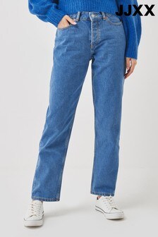 JJXX Medium Blue Denim High Waist Straight Jeans (R83318) | ₪ 115