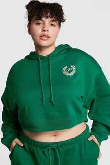 Victoria's Secret PINK Garnet Green Fleece Cropped Hoodie (R83646) | kr710