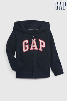 Gap Navy Blue Logo Zip Up Hoodie (12mths-5yrs) (R83831) | €28