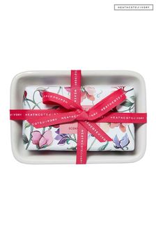 Heathcote & Ivory New Sweetpea and Honeysuckle 150g Scented Soap in Dish (R83907) | €13.50