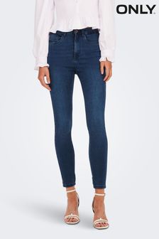 ONLY Blue Petite High Waisted Stretch Skinny Jeans (R83994) | $39