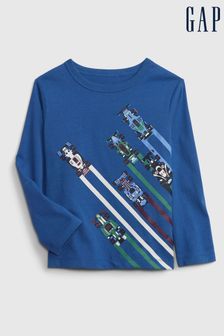 Gap Blue Racecar Organic Cotton Mix and Match Graphic T-Shirt (R84070) | €6