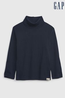 Gap Blue Organic Cotton Long Sleeve Turtleneck T-Shirt (R84073) | DKK58
