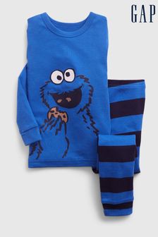 Gap Blue Sesame Street Organic Cotton Cookie Monster Pyjamas (R84078) | €22
