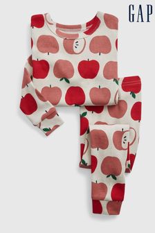 Pijamale din bumbac organic Apple Mânecă lungă Gap (R84139) | 115 LEI