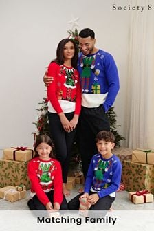 Society 8 Red Elf Matching Family Elf Christmas Jumper (R84213) | €15