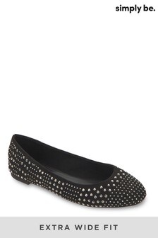 Ballerines Simply Be pointure extra large à ornements