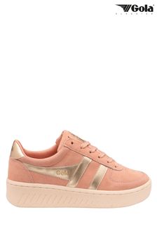 Gola Pink Grandslam Pearl Suede Lace-Up Trainers (R84979) | ₪ 373