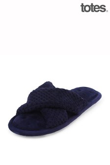 Totes Blue Popcorn Crossover Open Toe Slippers (R87836) | 24 €