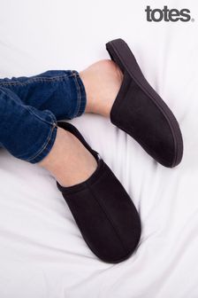 Totes Black Suedette Mule Slippers (R87857) | 27 €