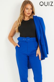Quiz Blue High Waist Tapered Trousers (R90547) | €34