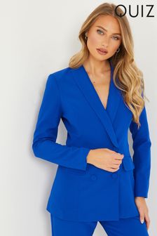 Quiz Blue Double Breasted Tailored Blazer (R90549) | $82