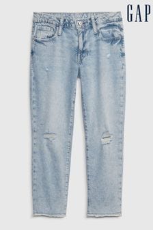 Gap Vintage Wash Blue Distressed Girlfriend Jeans (5-16yrs) (R90755) | €34