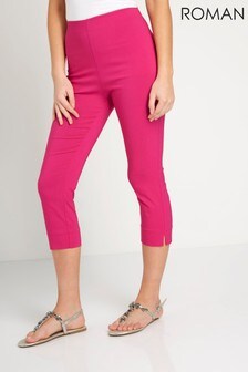 Roman Cerise Pink Cropped Stretch Trouser (R91544) | €27