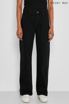 Noisy May Black High Waisted Wide Jean Jeans (R92234) | INR 4,747
