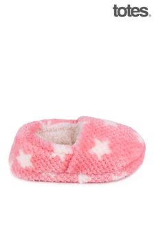 Roz - Papuci de casă din fleece pentru copii Totes (R93698) | 99 LEI