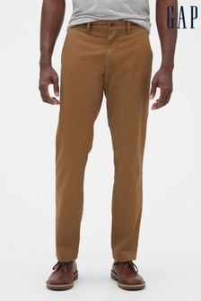 Jasnobrązowy - Spodnie chino Gap Essential o prostym kroju (R96973) | 250 zł