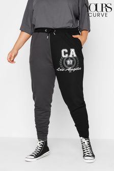 Yours Curve Black Half And Half Cuffed Jogger (R98478) | €14.50