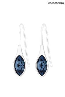 Jon Richard Blue Silver Plated Denim Blue Polished Drop Earring (R98965) | €26