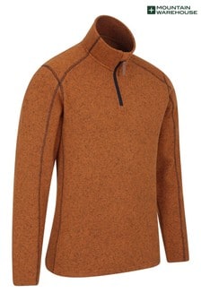 Gelb - Mountain Warehouse Idris Fleece-Jacke für Herren mit halbem Reißverschluss (R99284) | 41 €