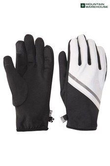 Mountain Warehouse Black Active Reflective Mens Windproof Gloves (R99350) | ₪ 93