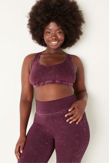 Victoria's Secret PINK Rich Maroon Wash Red Loungin' Cotton Scoop Bralette (RE3393) | €11.50