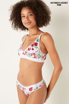 Victoria's Secret PINK Optic White Floral Seamless Lightly Lined Bra (RE4106) | €15.50