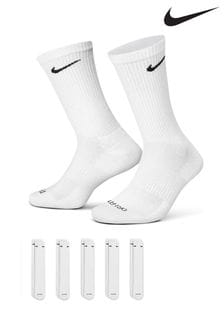 Nike White Everyday Plus Cushioned Training Crew Socks 6 Pack (T00318) | kr363