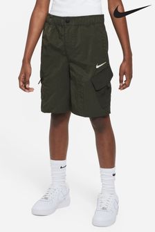 Zielony khaki - Szorty bojówki Nike z tkaniny (T00439) | 240 zł