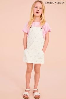 Laura Ashley Pink/White Pinafore and Blouse Set (T00481) | €21 - €21.50