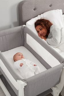 Shnuggle Dove Grey Air Bedside Crib (T01084) | €341