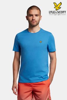 כחול  - חולצת טי עם צווארון עגול של Lyle & Scott דגם Organic (T01185) | ‏116 ₪