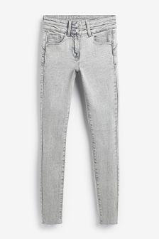 淺灰色無縫邊 - 提臀、修身和塑形窄腿牛仔褲 (T01317) | HK$387